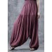 women red linen Cinched pants plus size women harem pants