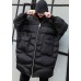 New plus size clothing snow jackets big pockets coats black hooded zippered winter outwear