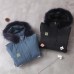 Casual trendy plus size winter coats black hooded thick zippered winter coats