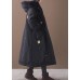 Casual trendy plus size winter coats black hooded thick zippered winter coats