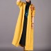 Fine yellow Coats casual embroidery baggy Winter coat boutique side open Coats