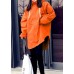 New orange duck down coat plus size womens parka hooded zippered Elegant coats