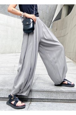 Thin large size casual Harlan bloomers women high waist radish wide leg pants