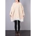 Winter beige knit top silhouette o neck Batwing Sleeve plus size clothing knitwear