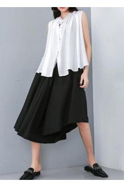 DIY linen chiffon quilting dresses Boho Summer Striped Wide Leg Pants