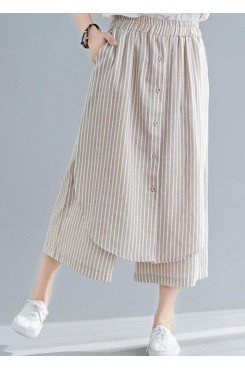 nude summer cotton women pants loose casual pants skirts