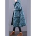 Blue Casual Duck Down Down Coat Zip Up Winter