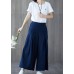 New Linen Casual Wide Leg Pants Plus Size Chinese Button Pants