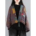 Women Khaki Bat wing Sleeve Patchwork Fine Cotton Filled Winter Coat