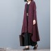 Elegant purple Jacquard maxi coat trendy plus size baggy large hem asymmetrical design trench coat fine patchwork Coat