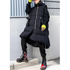 Fine plus size clothing winter jacket winter coats black hooded sleeveless Parkas for women